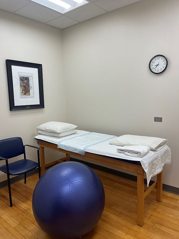 pelvic therapy treatment room